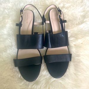 Black Wedge Sandals